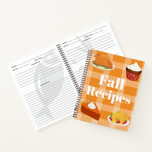 Personalized Make Your Own Fall Cook Book