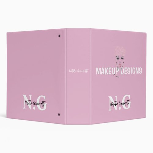 Personalized Makeup Artist Business 3 Ring Binder