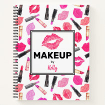 Personalized Makeup Artist Watercolor Makeup Notebook