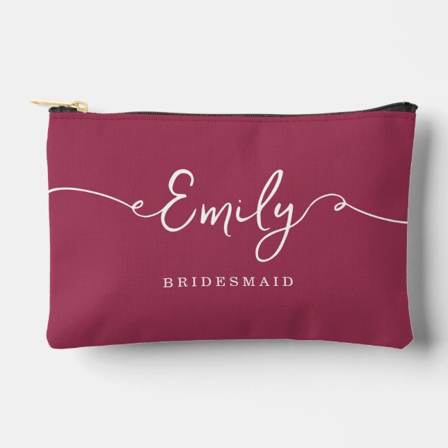 Personalized Makeup Bag Bridesmaid Gifts (Front)