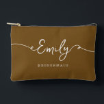 Personalized Makeup Bag Bridesmaid Gifts<br><div class="desc">These thoughtful, elegant small bags make the perfect gift for your bridesmaids—a beautiful way to show your appreciation for their love and support. Whether it's for a bridal party gift, a bachelorette party favor, or a bridesmaid proposal, these bags are a meaningful keepsake they’ll cherish for many years. Each bag...</div>