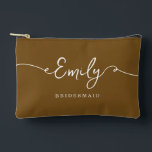 Personalized Makeup Bag Bridesmaid Gifts<br><div class="desc">These thoughtful, elegant small bags make the perfect gift for your bridesmaids—a beautiful way to show your appreciation for their love and support. Whether it's for a bridal party gift, a bachelorette party favor, or a bridesmaid proposal, these bags are a meaningful keepsake they’ll cherish for many years. Each bag...</div>