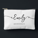 Personalized Makeup Bag Bridesmaid Gifts<br><div class="desc">These thoughtful, elegant small bags make the perfect gift for your bridesmaids—a beautiful way to show your appreciation for their love and support. Whether it's for a bridal party gift, a bachelorette party favor, or a bridesmaid proposal, these bags are a meaningful keepsake they’ll cherish for many years. Each bag...</div>