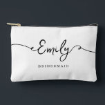 Personalized Makeup Bag Bridesmaid Gifts<br><div class="desc">These thoughtful, elegant small bags make the perfect gift for your bridesmaids—a beautiful way to show your appreciation for their love and support. Whether it's for a bridal party gift, a bachelorette party favor, or a bridesmaid proposal, these bags are a meaningful keepsake they’ll cherish for many years. Each bag...</div>