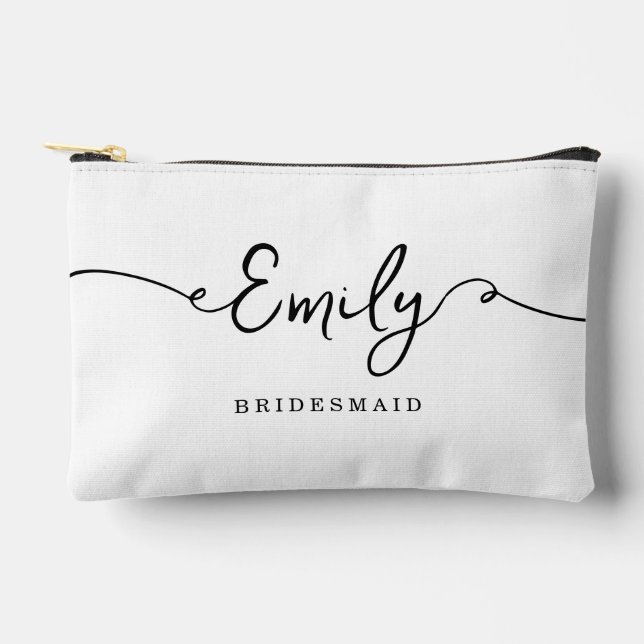 Personalized Makeup Bag Bridesmaid Gifts (Front)