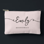 Personalized Makeup Bag Bridesmaid Gifts<br><div class="desc">These thoughtful, elegant small bags make the perfect gift for your bridesmaids—a beautiful way to show your appreciation for their love and support. Whether it's for a bridal party gift, a bachelorette party favor, or a bridesmaid proposal, these bags are a meaningful keepsake they’ll cherish for many years. Each bag...</div>