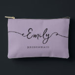 Personalized Makeup Bag Bridesmaid Gifts<br><div class="desc">These thoughtful, elegant small bags make the perfect gift for your bridesmaids—a beautiful way to show your appreciation for their love and support. Whether it's for a bridal party gift, a bachelorette party favor, or a bridesmaid proposal, these bags are a meaningful keepsake they’ll cherish for many years. Each bag...</div>
