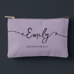 Personalized Makeup Bag Bridesmaid Gifts<br><div class="desc">These thoughtful, elegant small bags make the perfect gift for your bridesmaids—a beautiful way to show your appreciation for their love and support. Whether it's for a bridal party gift, a bachelorette party favor, or a bridesmaid proposal, these bags are a meaningful keepsake they’ll cherish for many years. Each bag...</div>