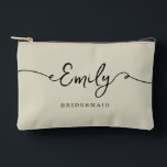 Personalized Makeup Bag Bridesmaid Gifts<br><div class="desc">These thoughtful, elegant small bags make the perfect gift for your bridesmaids—a beautiful way to show your appreciation for their love and support. Whether it's for a bridal party gift, a bachelorette party favor, or a bridesmaid proposal, these bags are a meaningful keepsake they’ll cherish for many years. Each bag...</div>