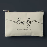 Personalized Makeup Bag Bridesmaid Gifts<br><div class="desc">These thoughtful, elegant small bags make the perfect gift for your bridesmaids—a beautiful way to show your appreciation for their love and support. Whether it's for a bridal party gift, a bachelorette party favor, or a bridesmaid proposal, these bags are a meaningful keepsake they’ll cherish for many years. Each bag...</div>