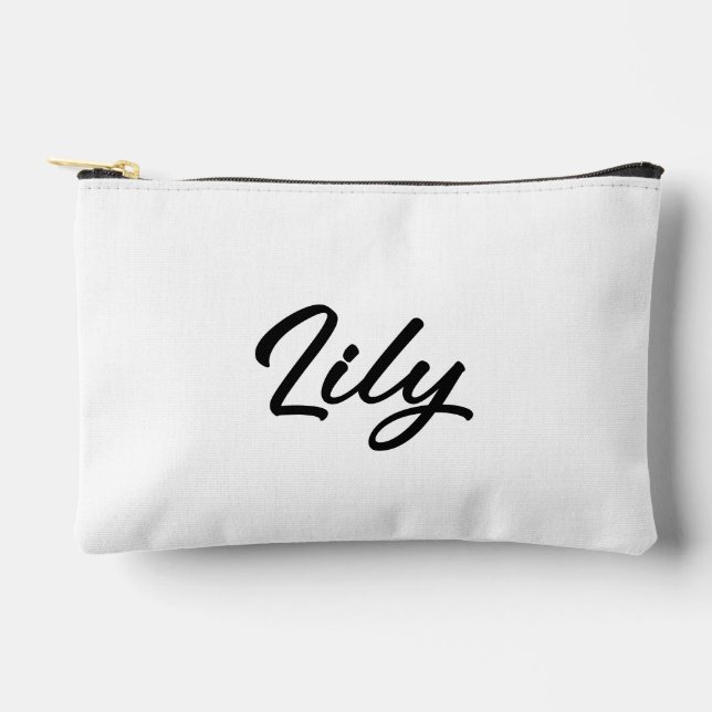 Personalized  Makeup Bag, Custom  Cosmetic Bag, Br Accessory Pouch (Front)