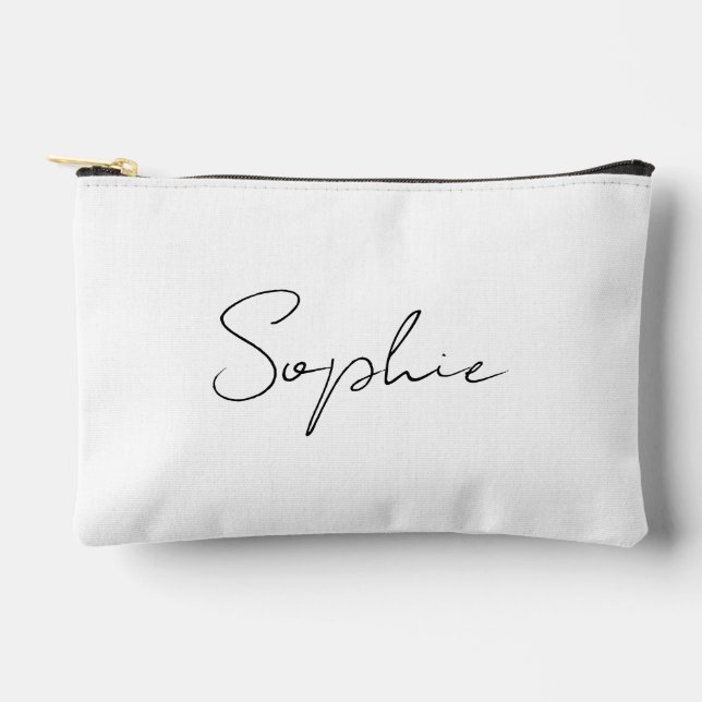 Personalized Makeup Bag, Custom  Cosmetic Bag, Bri Accessory Pouch (Front)