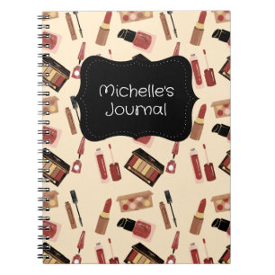 Personalized Makeup Cosmetics Pattern Cosmetology Notebook