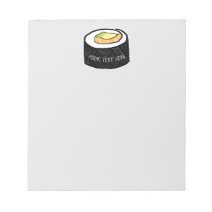 Personalized Maki Sushi Alaska Roll Sushi Notepad