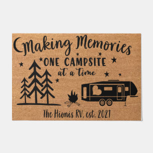 Personalized Making Memories Campsite Doormat