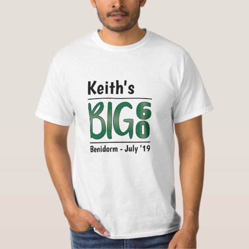 Personalized Male 60th Birthday T_Shirt