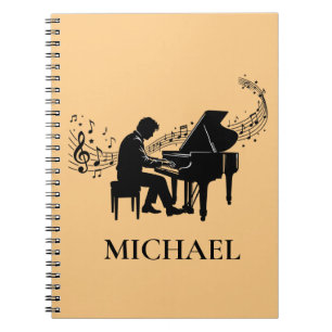 Personalized Male Piano Player - Pianist Music Not Notebook