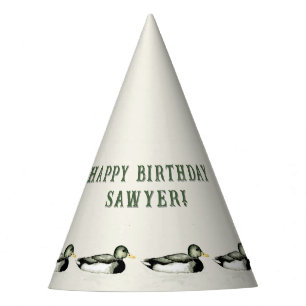 Personalized Mallard Duck Birthday Party Hat