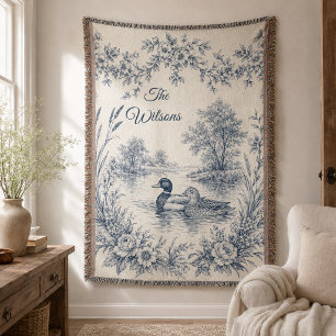 Personalized Mallard Duck Throw Blanket