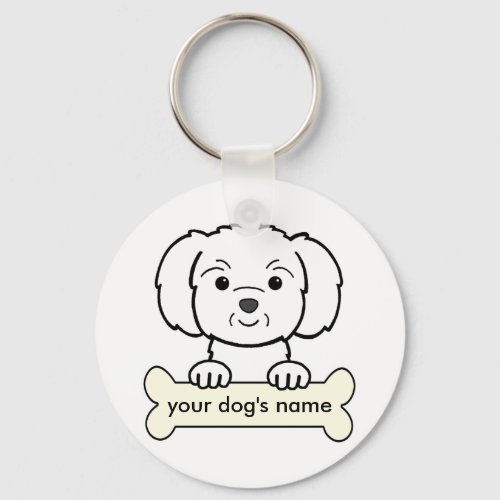 Personalized Maltese Keychain