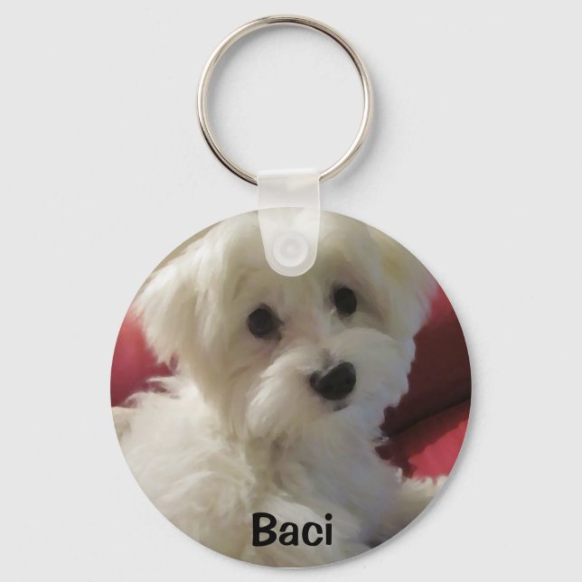 Personalized Maltese Keychain (Front)