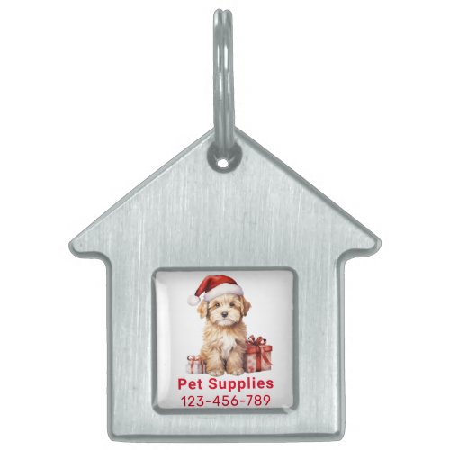 Personalized Maltipoo Ornament Christmas  Pet ID Tag
