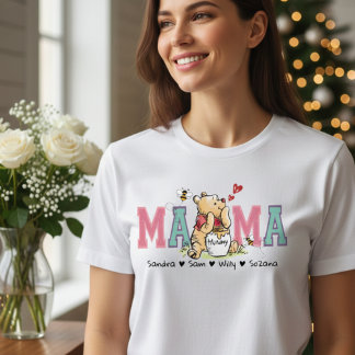Personalized Mama Bear Sweatshirt with Kids Names T-Shirt