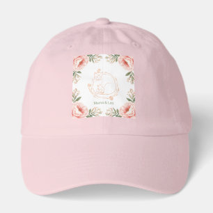 Personalized Mama Cat & Kitten Floral Mother's Day Hat