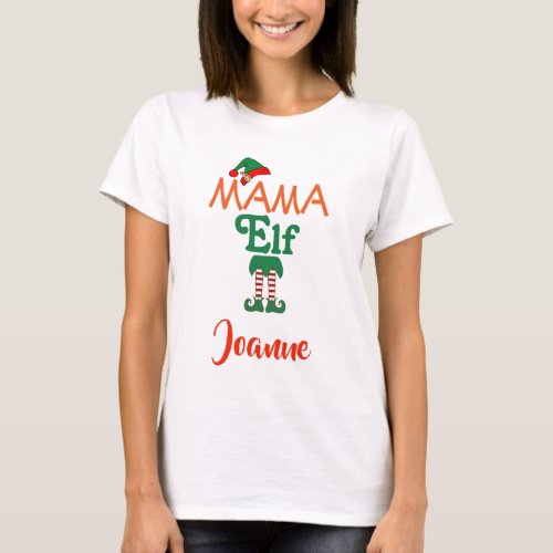 Personalized MAMA Elf T_Shirt