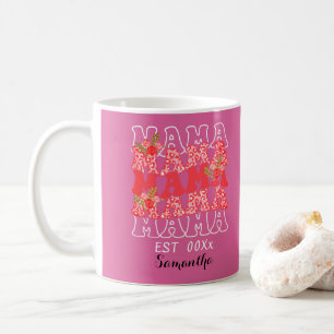 Personalized mama EST lettering mothers day Coffee Mug