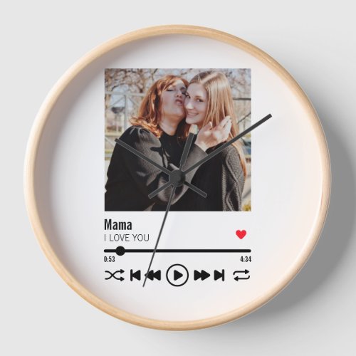 Personalized Mama I Love You Mothers Day Clock