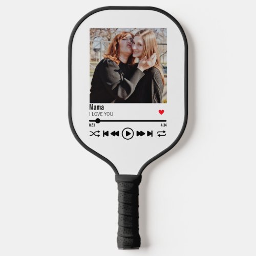 Personalized Mama I Love You Mothers Day Pickleball Paddle