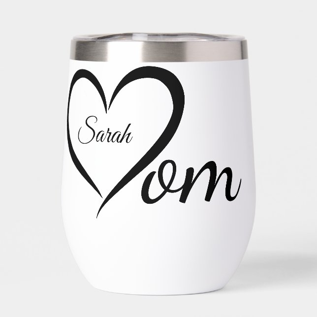 Personalized Mama mug Thermal Wine Tumbler (Back)