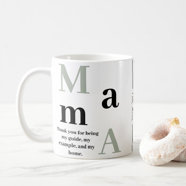 Personalized Mama Photo and Text Mug (With Donut)