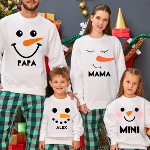 Personalized MAMA Snowman Matching Family Hoodie