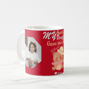 Personalized Mama & Sweetest Daughter Names Photo Coffee Mug