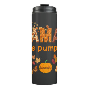 Personalized Mama's Little Pumpkins Cute Fall Mom Thermal Tumbler