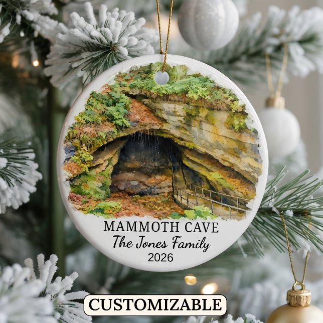 Personalized Mammoth Cave National Park, Kentucky Ceramic Ornament (Creator Uploaded)
