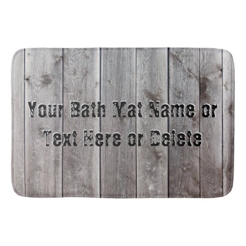 Personalized Man Cave Bathroom Rustic Bath Mat