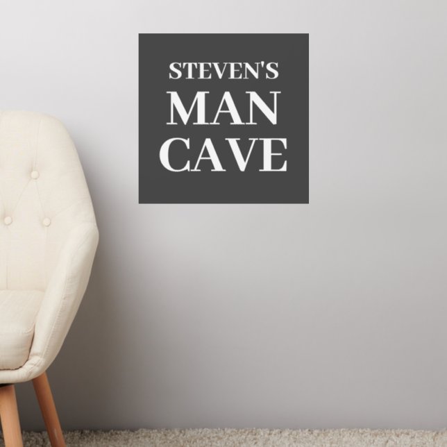Personalized Man Cave Big Wall Decal (Living Room 2)