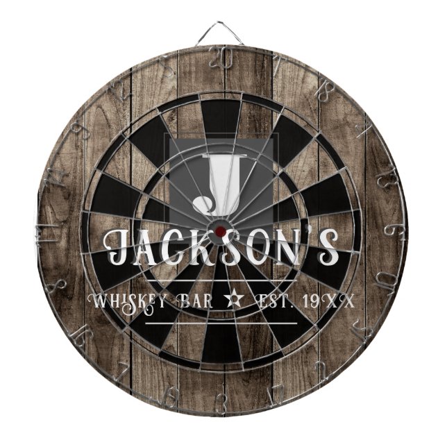 Personalized Man Cave Custom Bar Name Dart Board (Front)