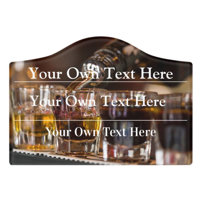 Personalized Man Cave Door Sign (Small Crest Front)