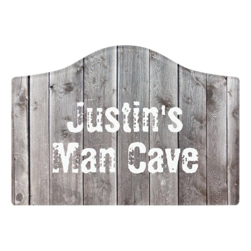 Personalized Man Cave Faux Wood Room Sign