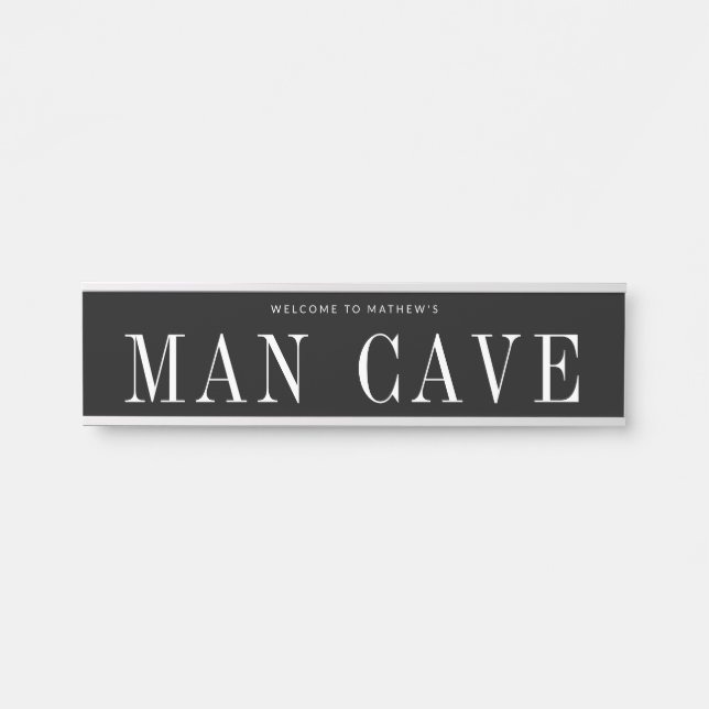 Personalized Man Cave Home Pub Decor Door Sign (Front)