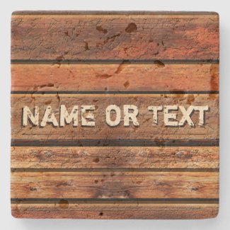 Personalized Man Cave Rustic Coasters