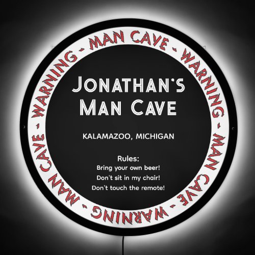 Personalized Man Cave Sign with Rules 