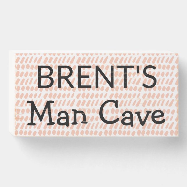 PERSONALIZED MAN CAVE wooden  box sign (Front Horizontal)