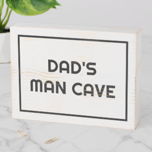 Personalized Man Cave Wooden Box Sign