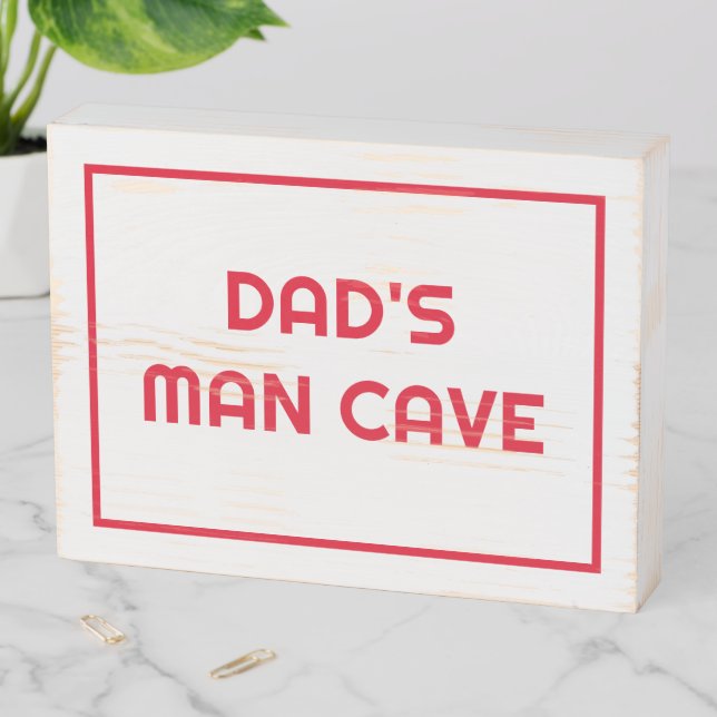 Personalized Man Cave Wooden Box Sign (In Situ Horizontal)