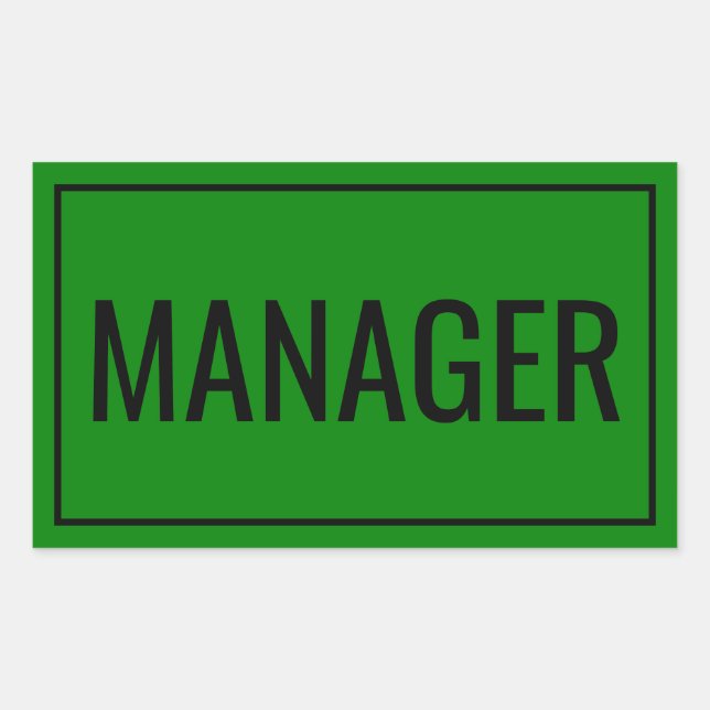 Personalized Manager Stickers for Work Supplies (Front)
